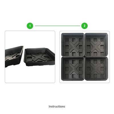 Τετράγωνο σχήμα Hdpe φυτικό δίσκο οροφή βεράντα κήπος κατσαρόλα φυτεύτη για εξωτερικά κιτ πολλαπλασιαστή