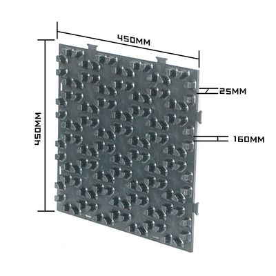 450*450*25MM πλαστικό σύστημα θερμότητας υπογείου για θερμό νερό για αποθήκη