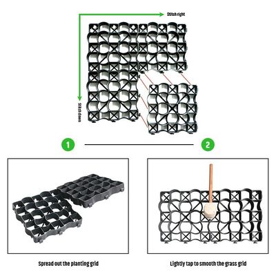 333x333x50mm πλαστικό γρασίδι χλοοτάπησης HDPE άλογο paddock οδοντοστοιχείο οδοντοστοιχείο