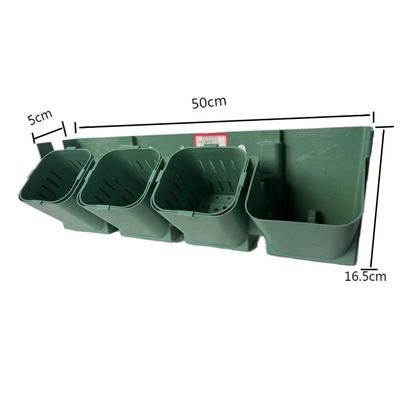 500*5mm Πλαστική φυτική γλάστρα για φυτέψιμο σε μαύρο / πράσινο