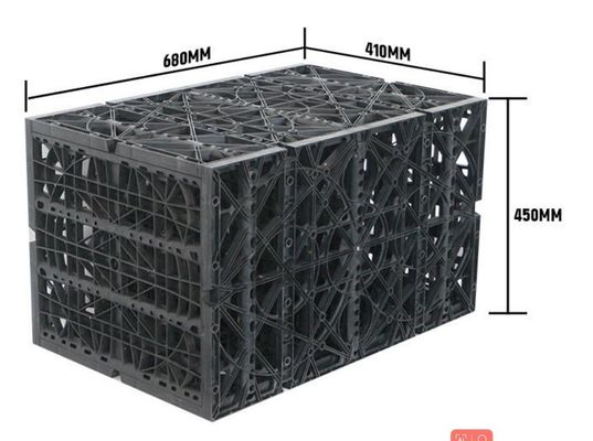 Έξυπνες μονάδες νερού καταιγίδας Συμπλέκτης απορροφητικού κιβωτίου με χωρητικότητα αποθήκευσης 117L